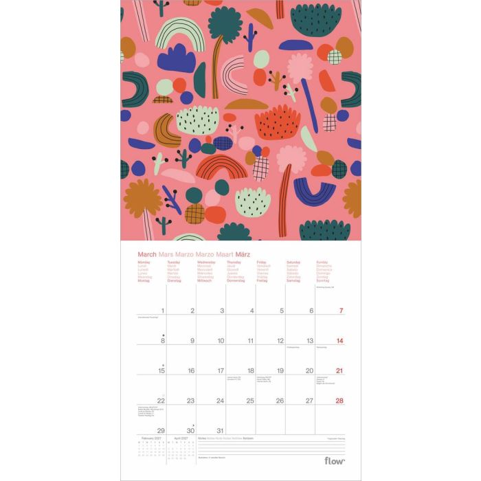 Flow Wandkalender 2027: Nur Mut: Sei ganz zu selbst