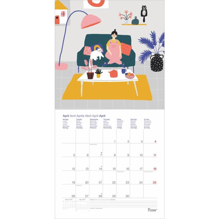 Flow Wandkalender 2027: Nur Mut: Sei ganz zu selbst